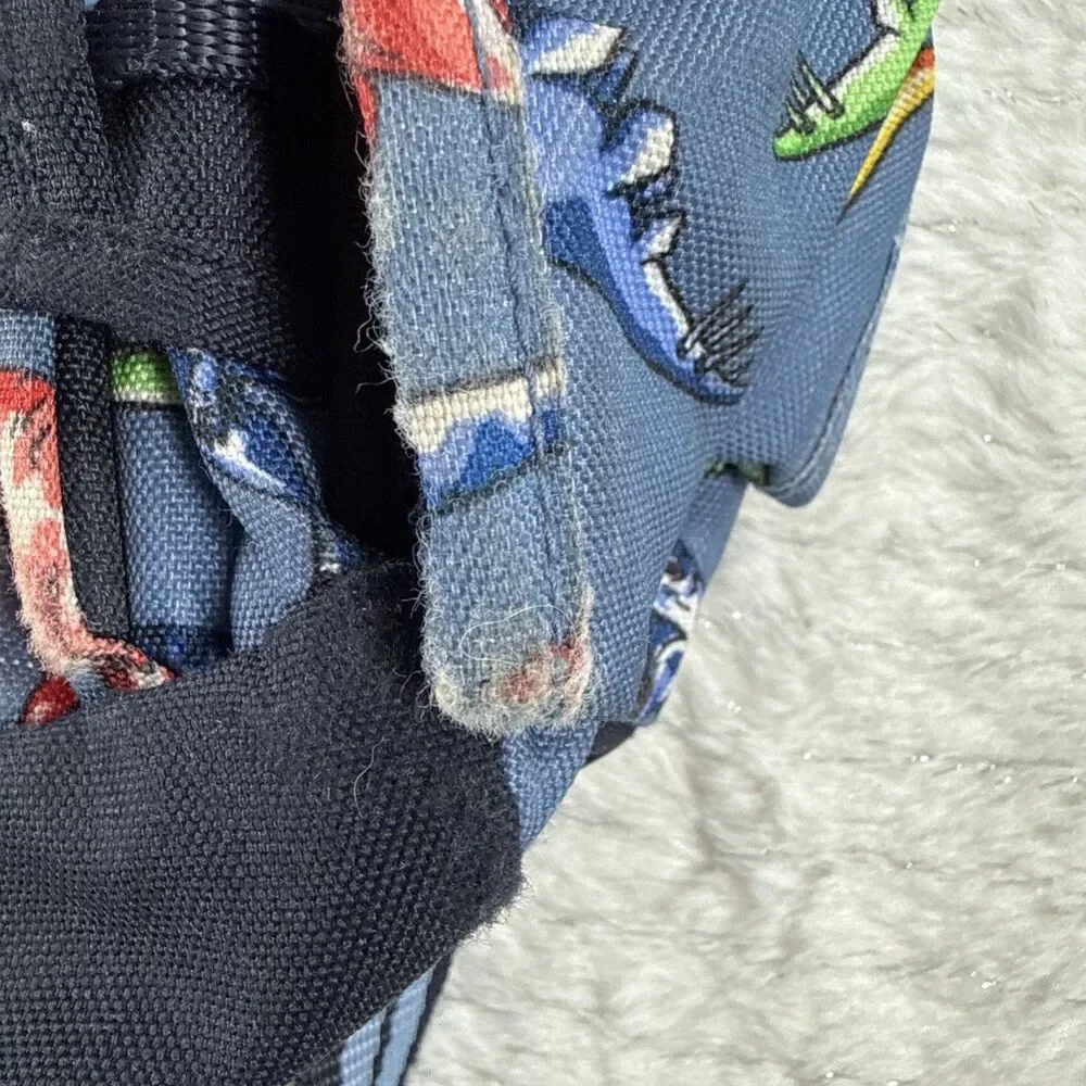 Pottery Barn Kids Dinosaur Backpack Blue Mini Dino Print